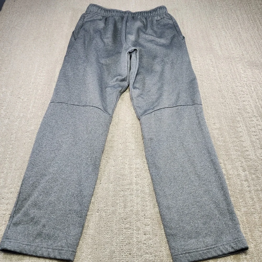 Nike Track Pants Men Medium Gray Therma Training Dri Fit‎ Fleece Sweatpants